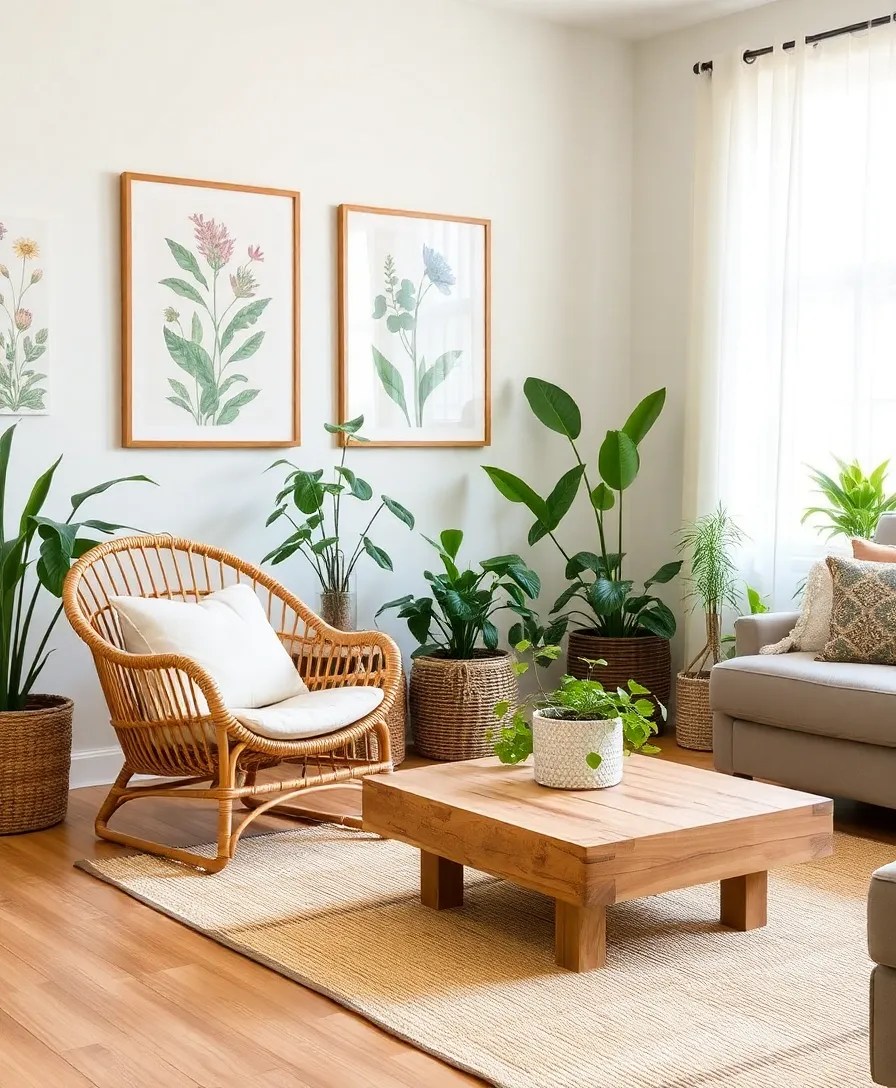 11 Cozy Organic Modern Living Room Ideas That Feel Like a Hug! - 11. Outdoor-Inspired Decor