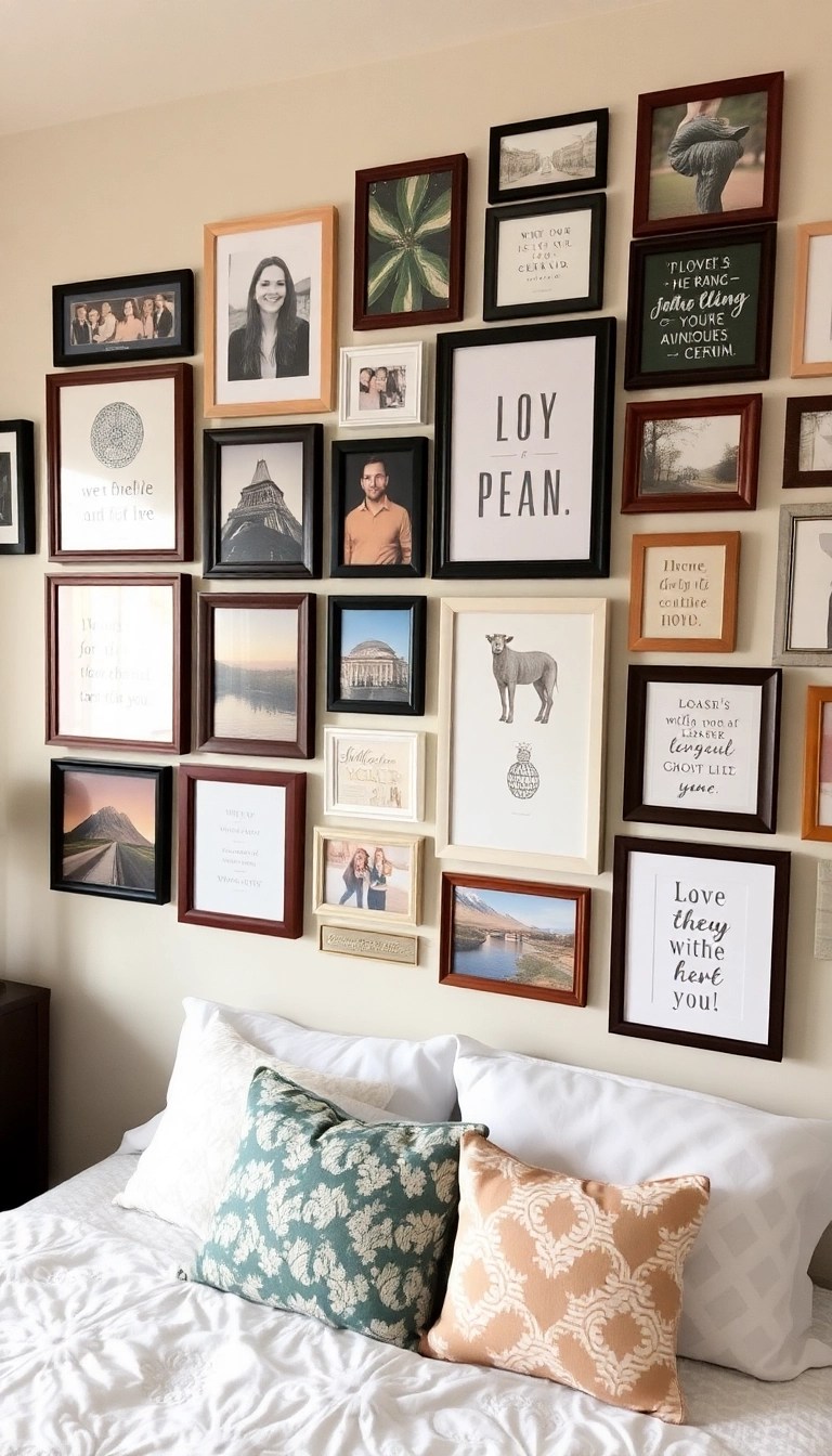 12 Affordable Bedroom Makeovers That'll Give You Sweet Dreams! - 5. Eclectic Gallery Wall