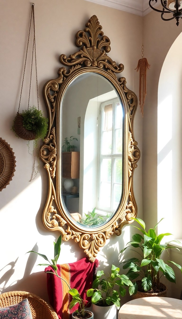 13 Boho Decor Ideas That'll Make You Feel Like You're in a Dream! - 11. Creative Use of Mirrors