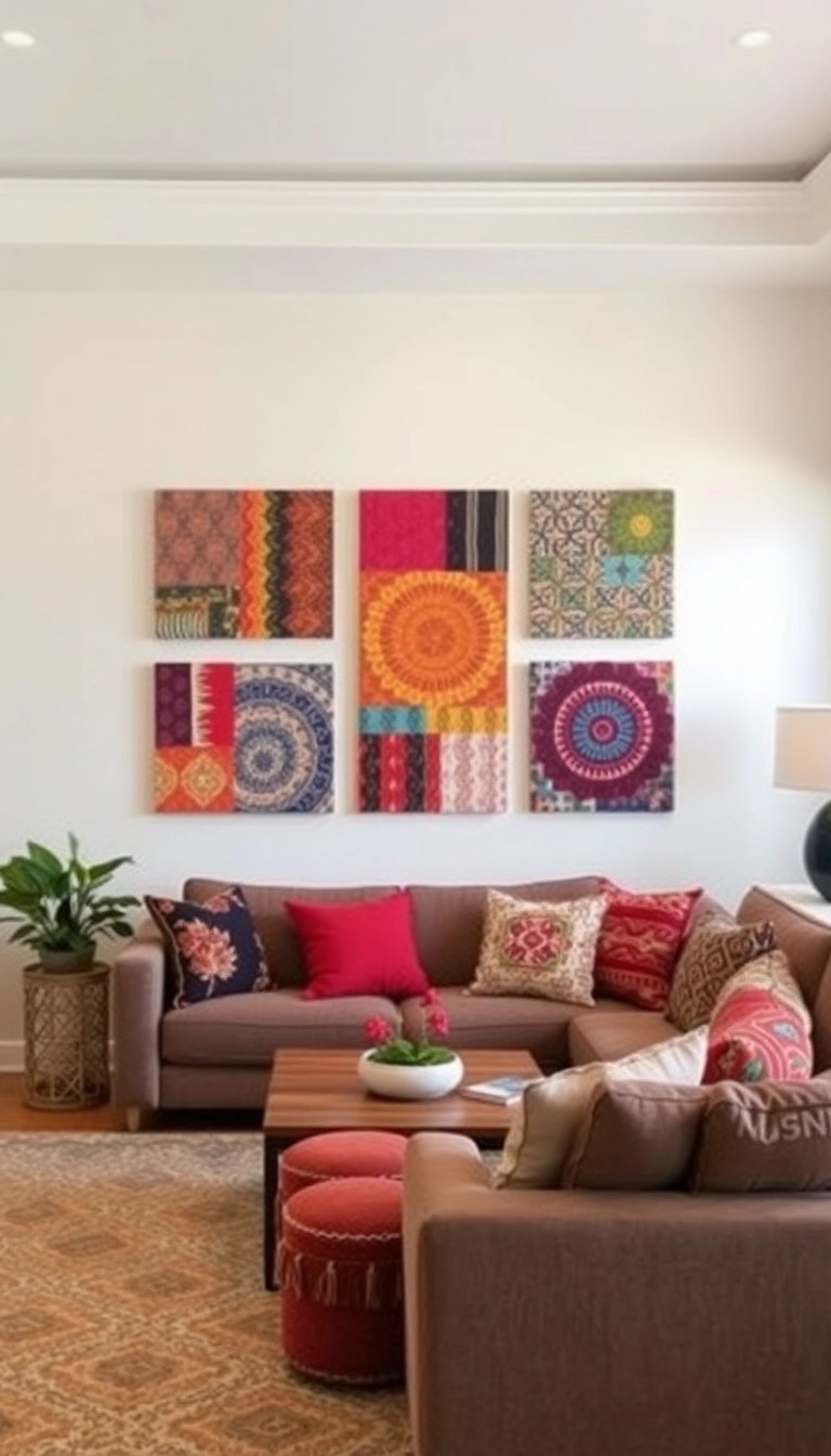 17 Unique Wall Art Ideas That'll Transform Your Home in Minutes (#11 Will Wow You!) - 13. Textile Art Panels