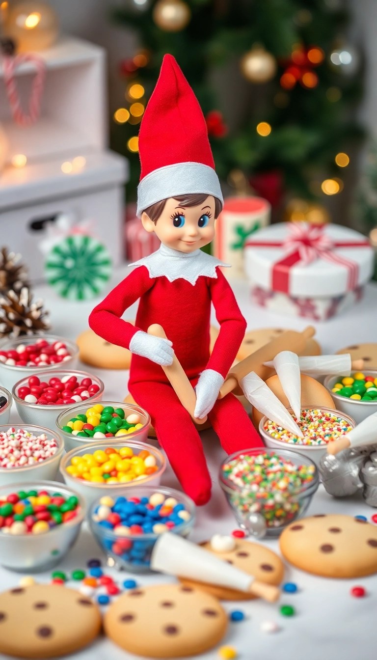 25 Hilarious Elf on the Shelf Ideas That Will Make Your Kids Squeal with Joy! - 12. Elf's Sweet Treat Factory