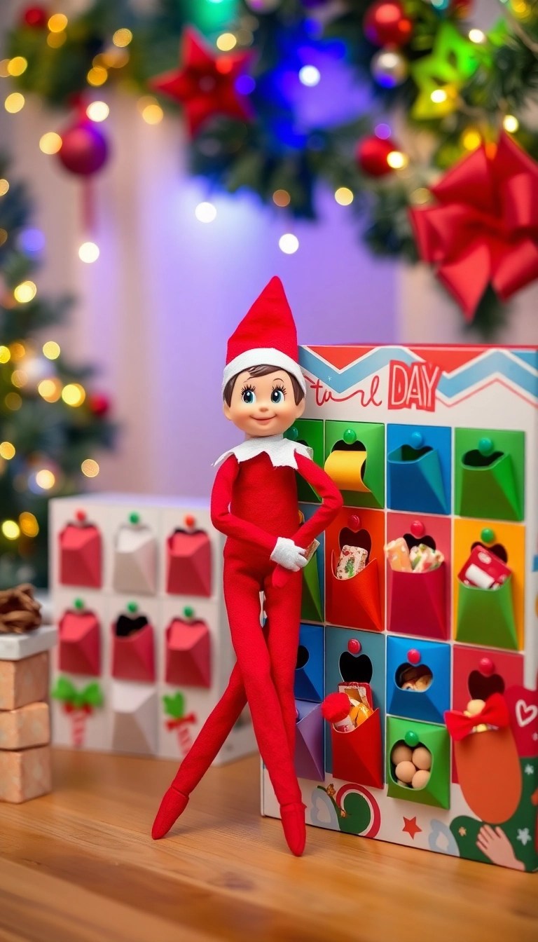 25 Hilarious Elf on the Shelf Ideas That Will Make Your Kids Squeal with Joy! - 19. Elf's Advent Calendar Surprise