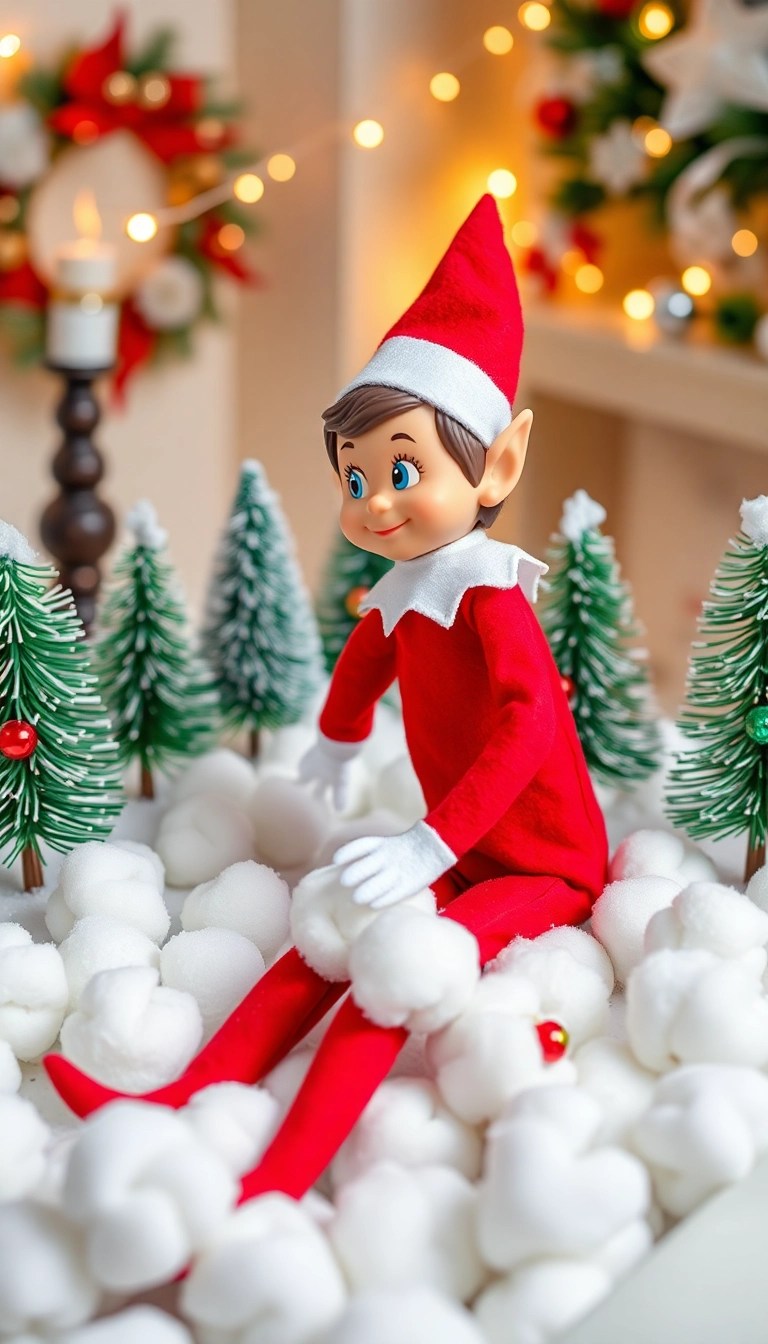 25 Hilarious Elf on the Shelf Ideas That Will Make Your Kids Squeal with Joy! - 20. Elf's Winter Wonderland